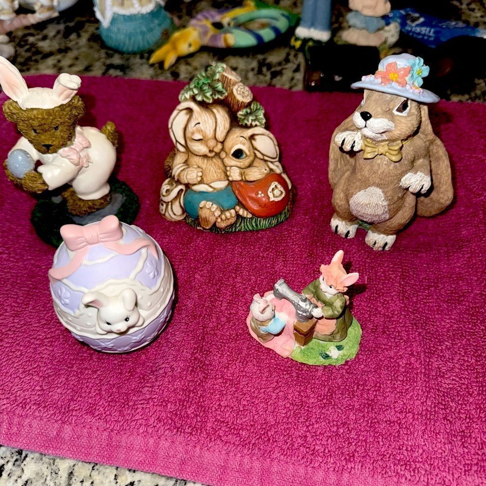 Charming Brown Bunny Figurine